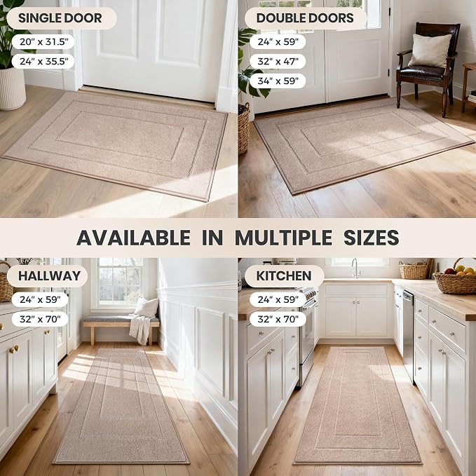 PURRUGS Dirt Trapping Door Mat 32" x 70", Non-Slip/Skid Machine Washable - Image 9