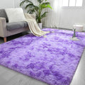 FlyDOIT Purple Tie-Dyed 8x10 Feet Large Rugs by FlyDOIT