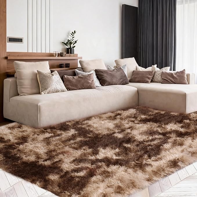 5x7 Plush Fluffy Area Rugs, Large Soft Carpet, Upgraded Non-Slip Rectangular Rug - Image 5