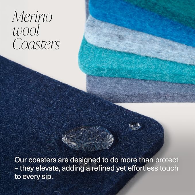 Graf Lantz - Bierfilzl Merino Wool Square Coasters Set of 4 - Forest - Absorbs - Image 2