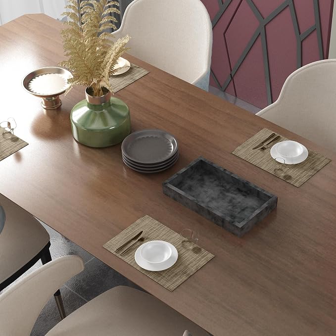 Placemats Set of 4 Washable Indoor | Outdoor Vinyl Place Mats - Image 6