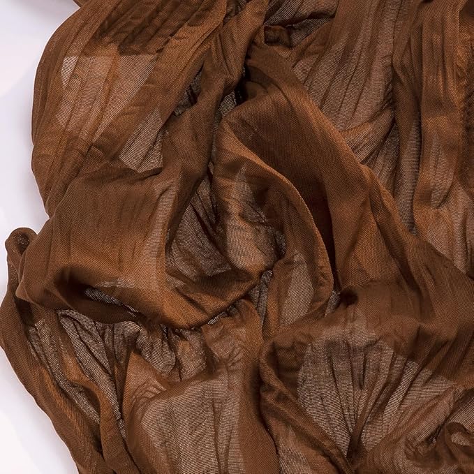 Cheesecloth Table Runner Summer Boho Wedding Birthday Party Home Decor | Brown - Image 2
