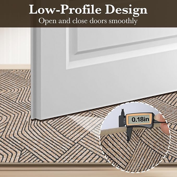 Indoor Door Mat 30"x47" Large, Low-Profile Welcome Front Door Mat Indoor - Image 3