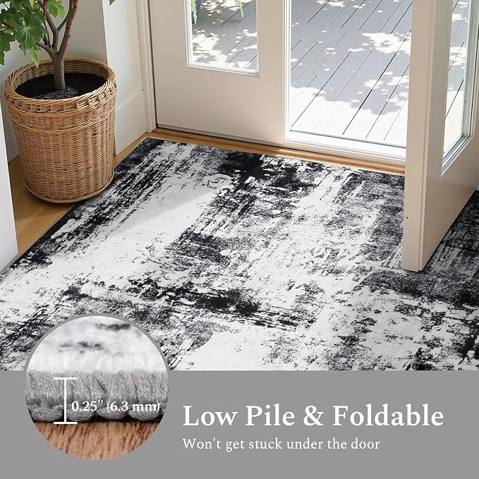 Rugflix 3x5 Entrance Rugs, Entry Rug Washable Non-Slip Stain-Resistant Low Pile - Image 6