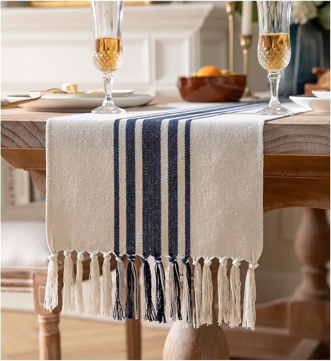 Boho Table Runner for Modern Farmhouse Decor, Dining Table décor 13 x 72 Inch by Caflife