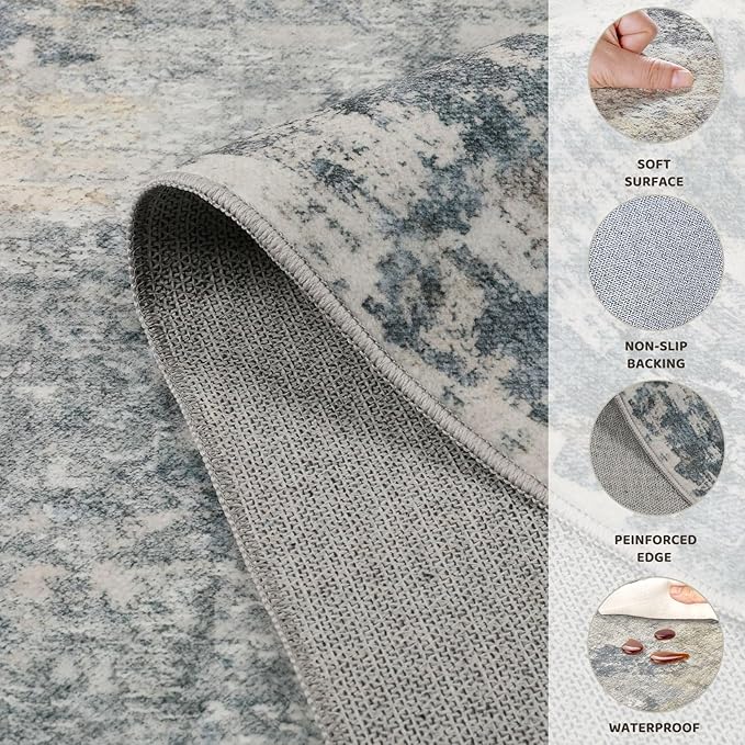 UERMEI 5ft Round Area Rug Living Room Rugs - Image 7