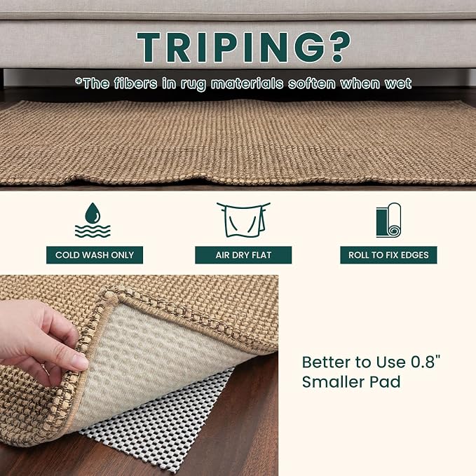 KOZYFLY Boho 2x14 Runners Rugs for Hallway, Long Washable Runner Rug, Woven Non - Image 7