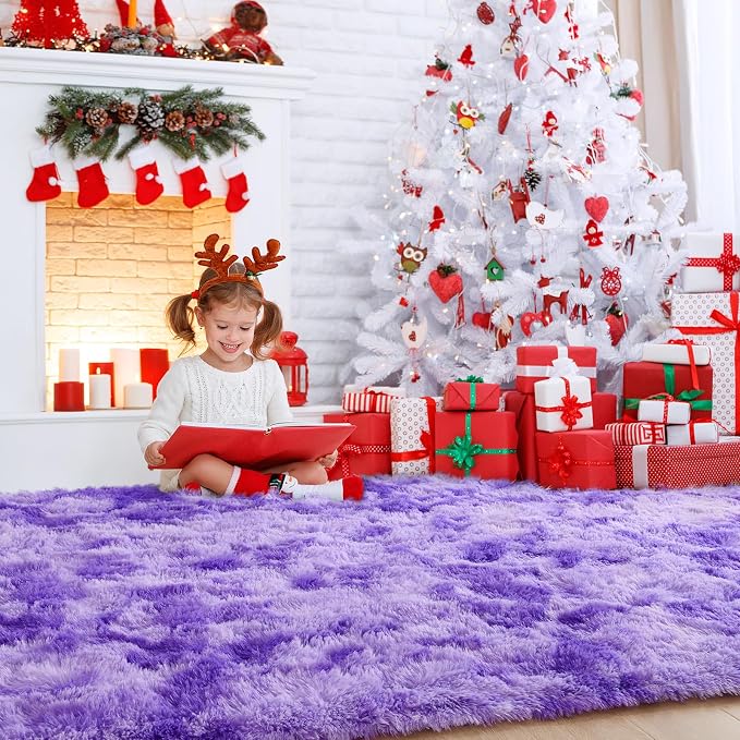 AROGAN Soft Rainbow Area Rugs for Girls Room 4x6 Feet, Fluffy Girls Bedroom Rugs - Image 7