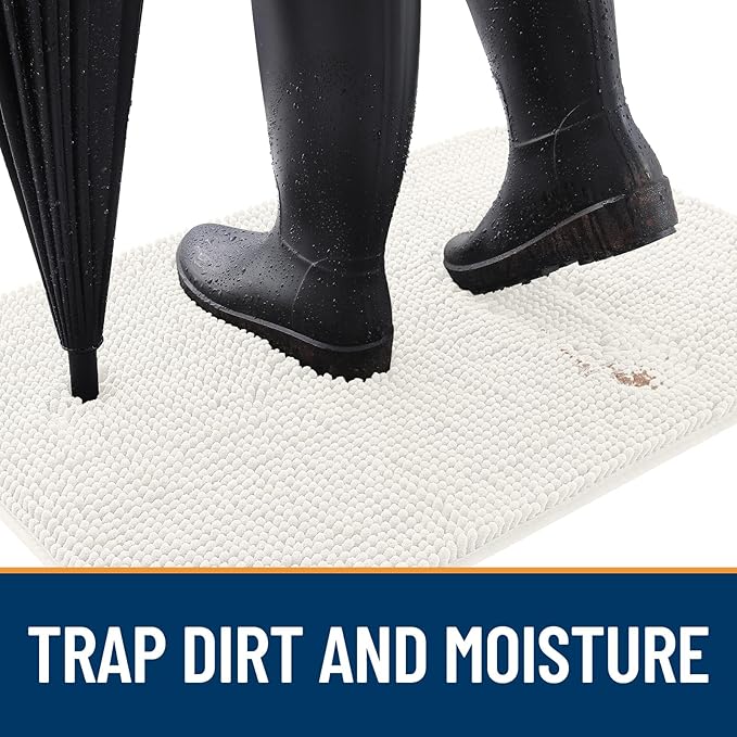 OLANLY Dog Door Mat for Muddy Paws 59x35, Absorbs Moisture and Dirt, Absorbent - Image 2