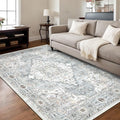 Washable 3×5 Area Rug for Living Room, Vintage Floral Rug Soft Non Slip Stain by Dotiiorug