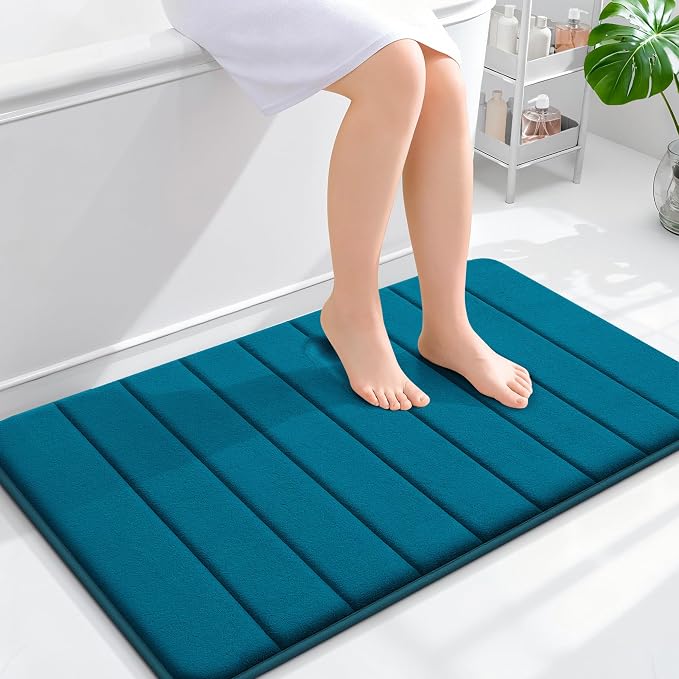 OLANLY Memory Foam Bath Mat 35x24, Super Soft Absorbent Bathroom Rugs, Quick Dry by OLANLY