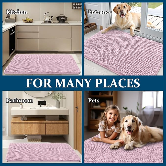 OLANLY Dog Door Mat for Muddy Paws 59x32, Absorbs Moisture and Dirt, Absorbent - Image 8