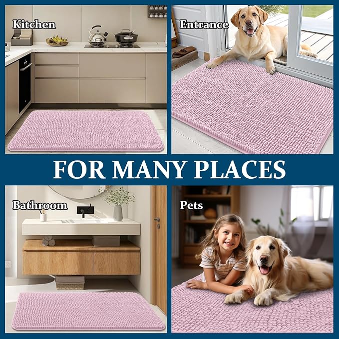 OLANLY Dog Door Mat for Muddy Paws 70x35, Absorbs Moisture and Dirt, Absorbent - Image 8