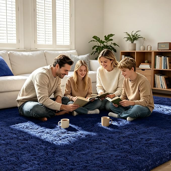 Shag Area Rugs for Bedroom Living Room, 5X8 Ultra Soft Fluffy Area Rugs for Dorm - Image 2