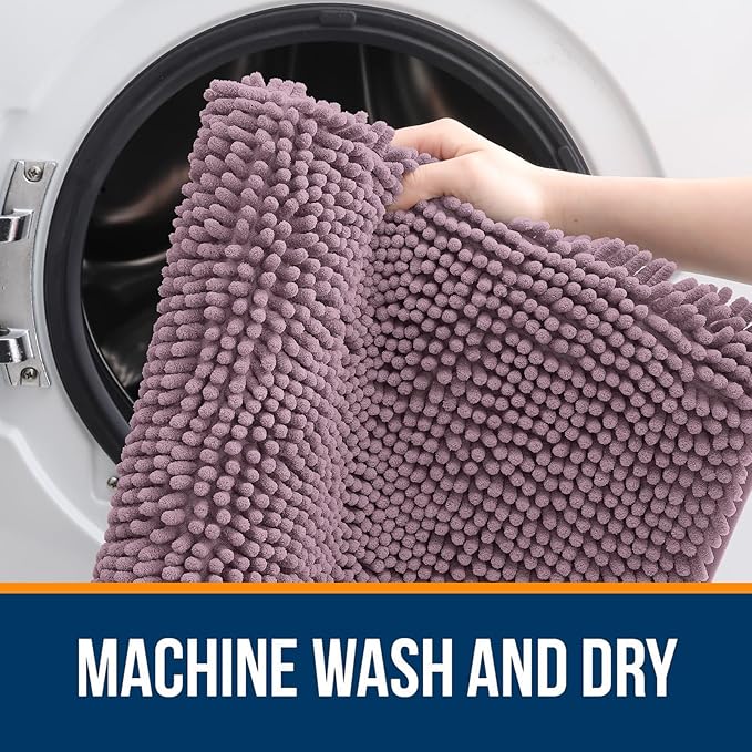 OLANLY Large Bathroom Rugs 44x32, Extra Soft Absorbent Chenille Bath Rugs - Image 5