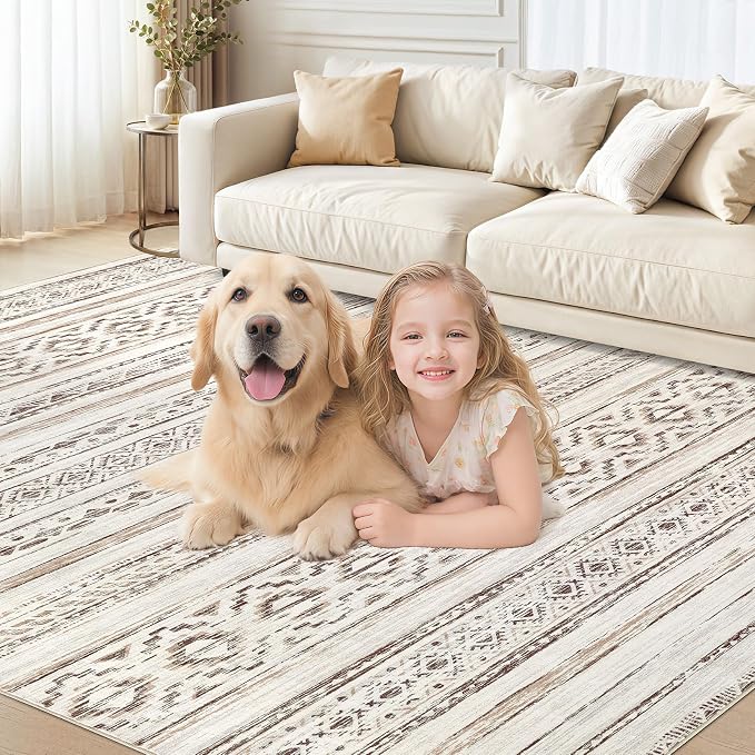 cotiled 10x14 Area Rugs Living Room Rug: Washable Boho Rugs - Image 5