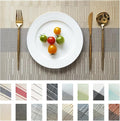 Placemats Set of 12 Vinyl/Plastic Woven Place Mats by Unknown