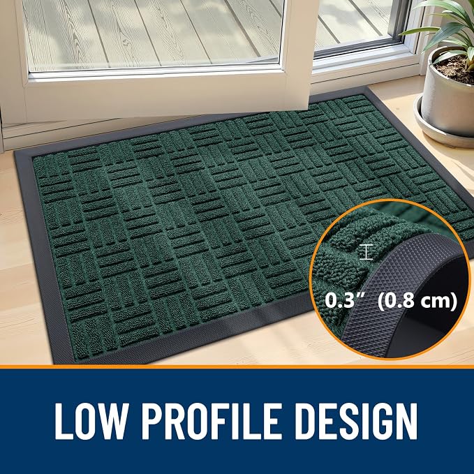 OLANLY Front Door Mat Outside Entrance 71x23, Heavy Duty Sturdy Natural Rubber - Image 4