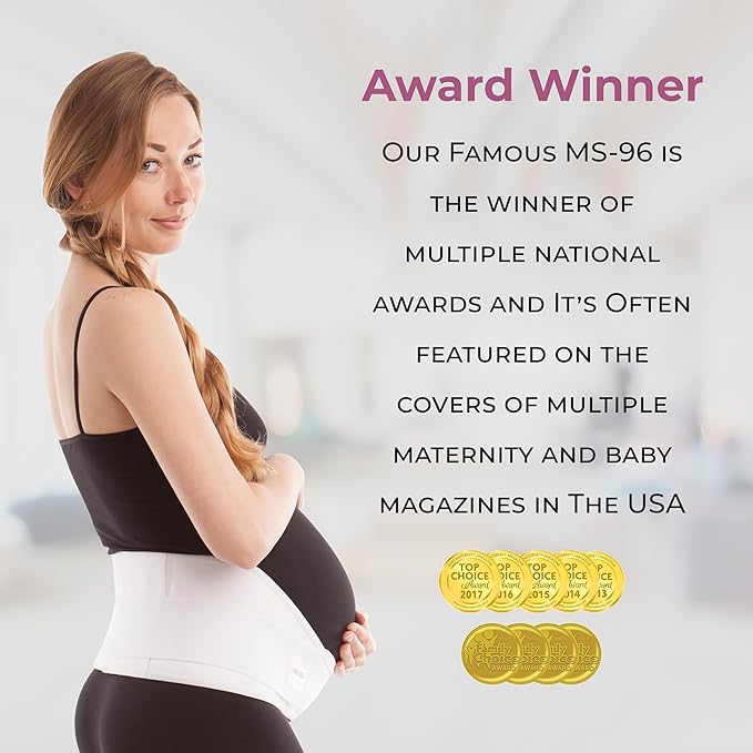 Gabrialla Made in USA Pregnancy Belly Band, Soft & Breathable Maternity Belly Band – Pregnancy Belt for Back, Pelvic & Waist