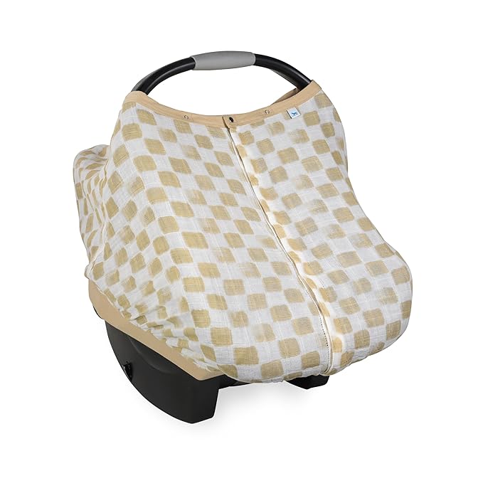 Little Unicorn Breathable Car Seat Canopy | Magnetic Closure Cover & Universal Fit | Protection & Privacy for Baby (Adobe Checker)