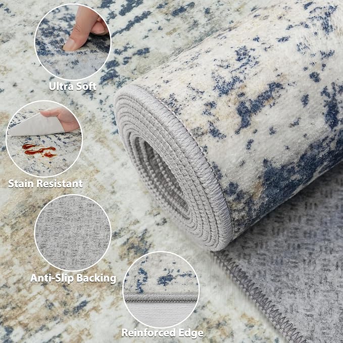 10x14 Area Rugs Living Room Rugs: Large Washable Rug - Image 6
