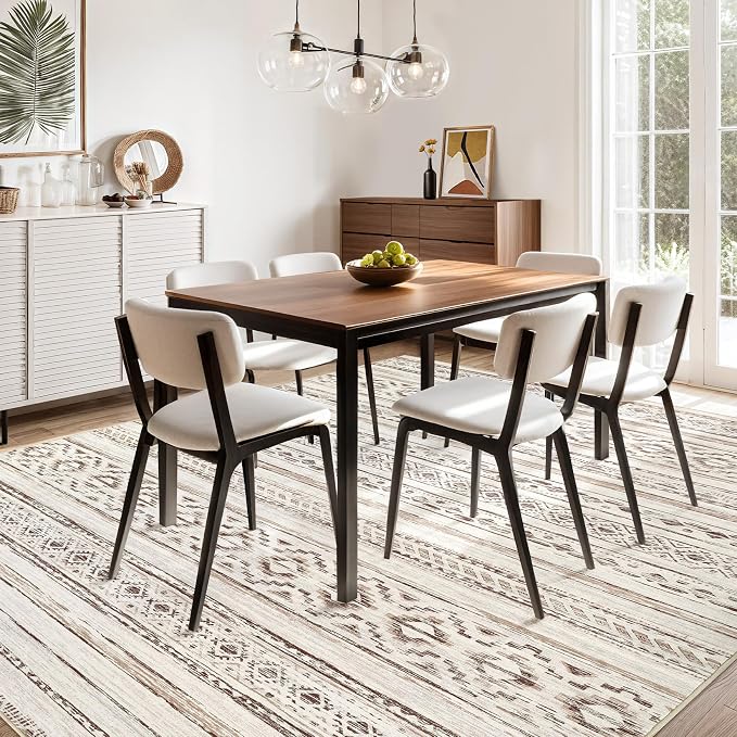 cotiled 9x12 Area Rugs Living Room Rug: Washable Boho Rugs - Image 8