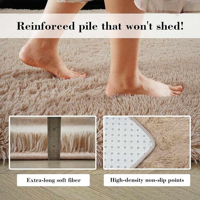 yongyangjuxin Fluffy Rug Shag Area Rug, Super Soft Shag Rugs - Image 6