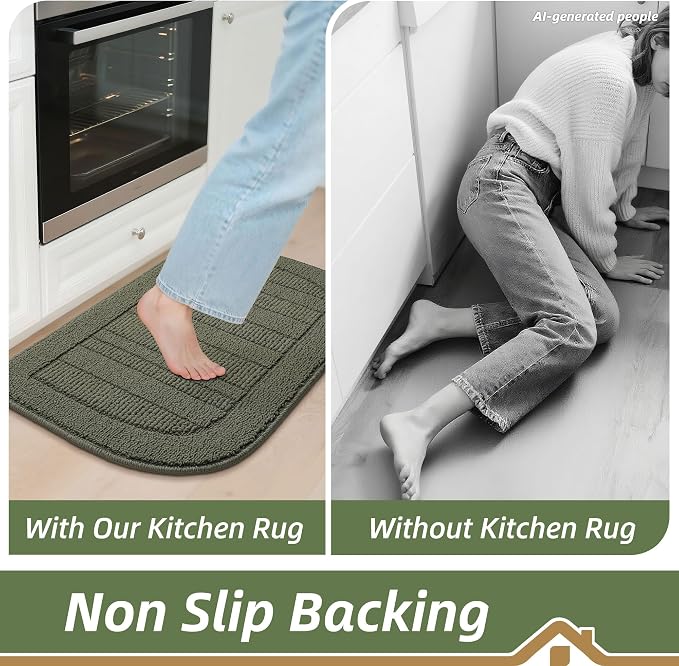 BEQHAUSE 24x36 Inch Kitchen Rug Mat Durable Kitchen Rugs Non-Slip Washable - Image 6
