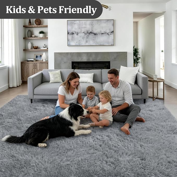 6x9 Area Rugs for Living Room Bedroom: Ultra Soft Fluffy Shag Rug Upgrade - Image 4