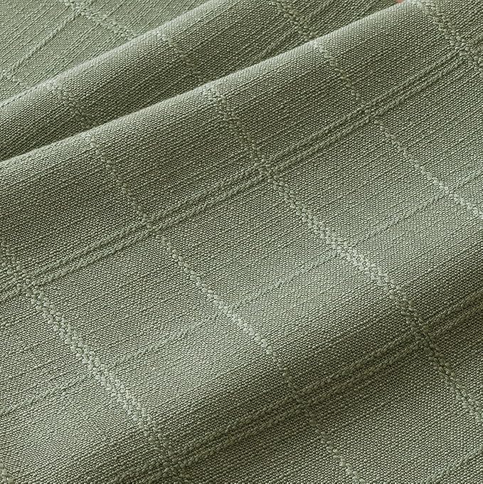 Linen Checked Placemats Set of 6, Sage Green Place Mats 12x18 Inch | Raised - Image 2