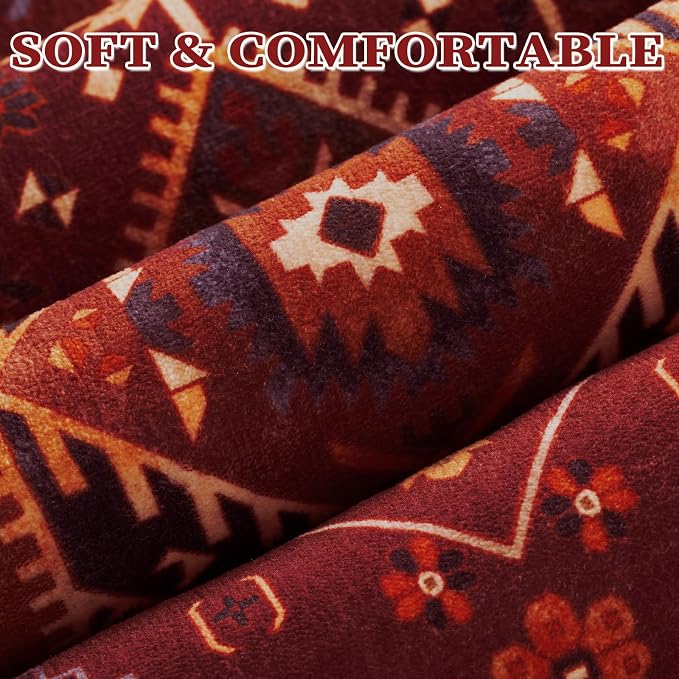 SERISSA Area Rug 3x5 Boho Rugs for Bedroom, Washable Non-Slip Living Room Rug - Image 5