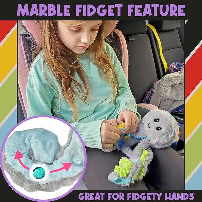 Mini Sensory Octopus Plush Toy, Travel-Size Fidget Plush for Special Needs and Sensory Fun
