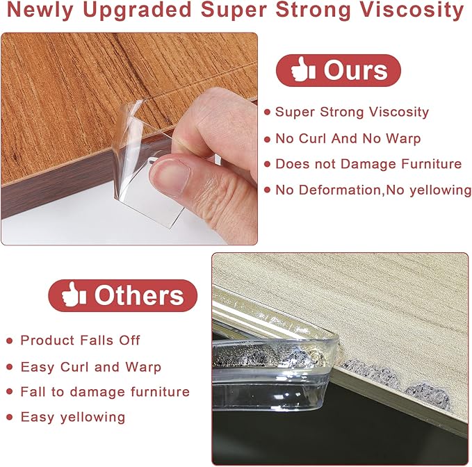 Corner Protectors Baby Proofing,Clear Corner Protector,Soft Edge Protector 32.8ft(10M) Corner Guards Furniture Corner&Edge Safety Bumpers with Upgraded Strong Adhesive for Furniture&Sharp Corners