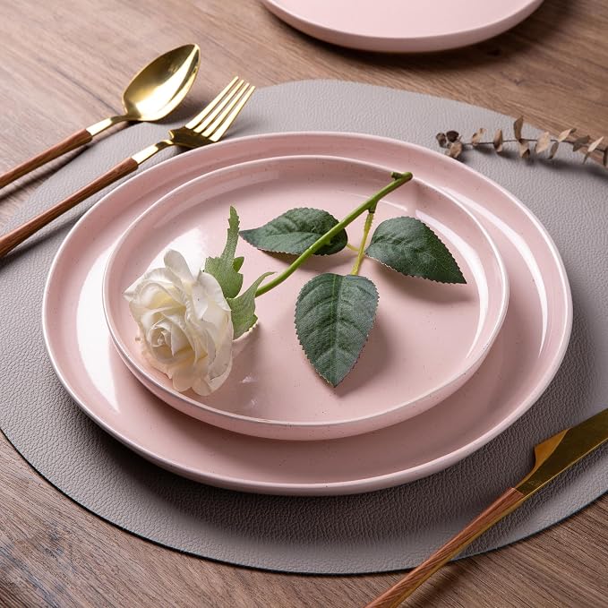 AmorArc Dinnerware Sets for 6, 18 Pieces Ceramic Plates and Bowls Set | Scratch - Image 2