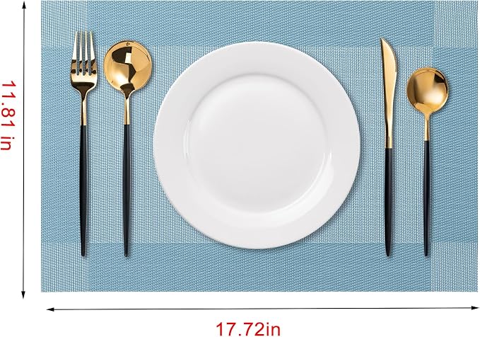Placemats Set of 4 Washable Indoor | Outdoor Vinyl Place Mats - Image 2