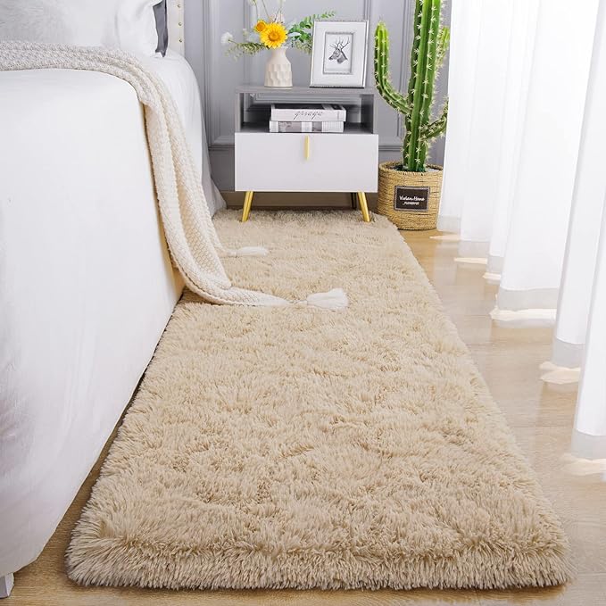 Chicrug Soft Runner Rug for Bedroom Living Room Plush Fluffy Rug 2x6 Feet by ChicrugHomeDecor