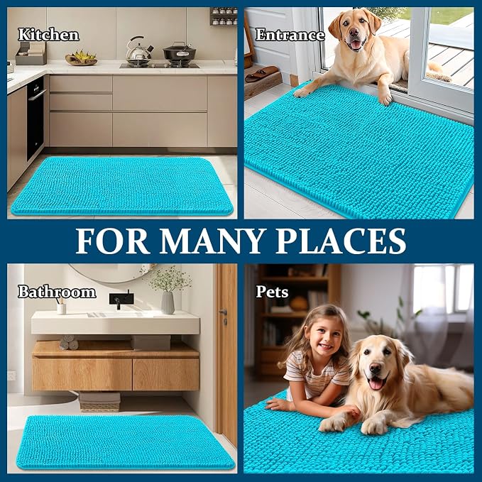 OLANLY Dog Door Mat for Muddy Paws 70x46, Absorbs Moisture and Dirt, Absorbent - Image 8