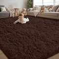 8x10 Area Rug for Living Room:Ultra Soft Fluffy Shag Brown Rugs, Large Fuzzy by Unknown