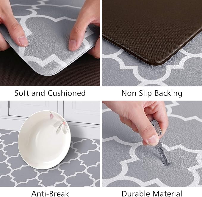 KMAT Kitchen Mat Cushioned Anti-Fatigue Kitchen Rug, Waterproof Non-Slip - Image 3