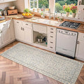 jinchan Zenith Floral Runner Rug 2x5 Washable Kitchen Runner Non-Slip Low-Pile by JINCHAN