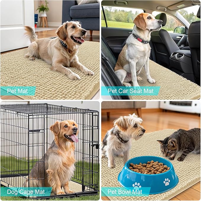 OLANLY Dog Door Mat for Muddy Paws 54x24, Absorbs Moisture and Dirt, Absorbent - Image 7