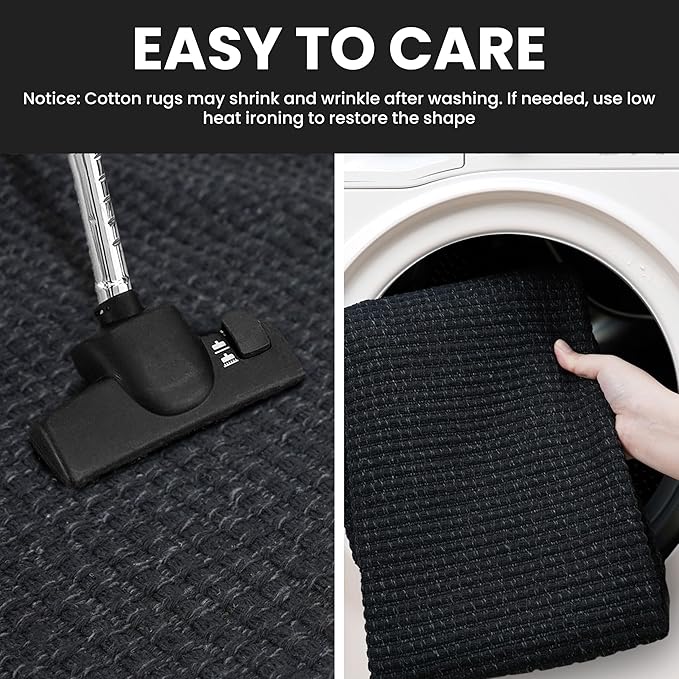 IOHOUZE Small Area Rug 2x3 Washable Woven Rugs - Image 4