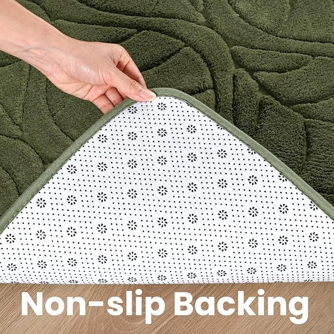 Macgace 6x9 Green Area Rug, Soft Shag Carpet, Washable Living Room Rugs - Image 7