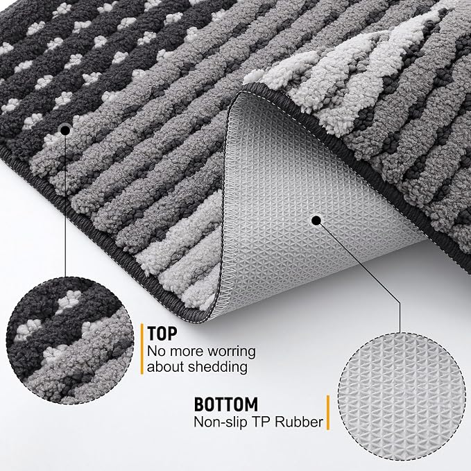 Kitinjoy Indoor Outdoor Door Mat, 32x20 Non-Slip Absorbent Dirt Trapper - Image 3