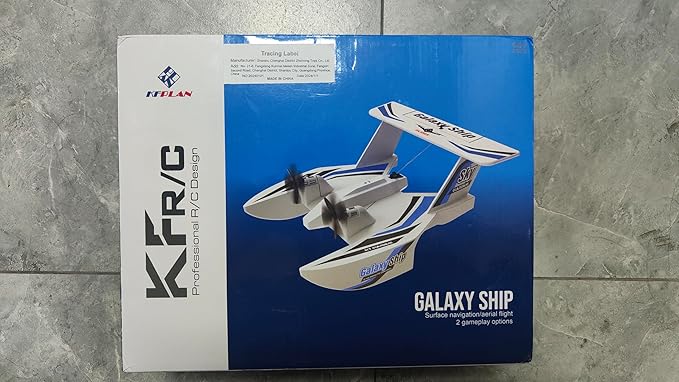 fisca Remote Control Airplane RC Amphibious Plane 2.4Ghz 3 Channel Foam Drone RTF Aircraft Take Off from Land and Water, with Gyroscope and 2 Batteries for Kids 14+ Years Old