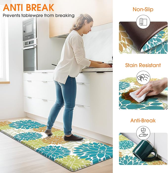 StepLively Kitchen Mats for Floor 2PCS, Anti Fatigue Mats for Kitchen Floor - Image 3