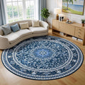 Lessymo 6FT Washable Round Area Rugs by Lessymo