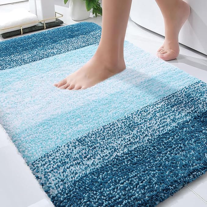 OLANLY Bathroom Rugs Mat 34x21, Extra Soft Absorbent Microfiber Bath Rugs by OLANLY