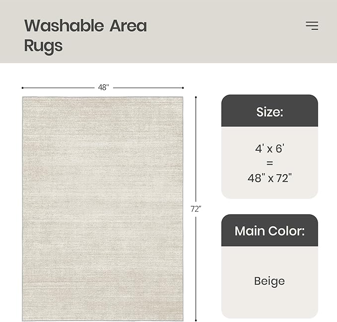 Valenrug Washable Rugs 4x6 - Image 2