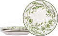 Bico Green Garden Toile De Jouy Salad Plates Set of 4, 8.75 Inch Ceramic by Bico